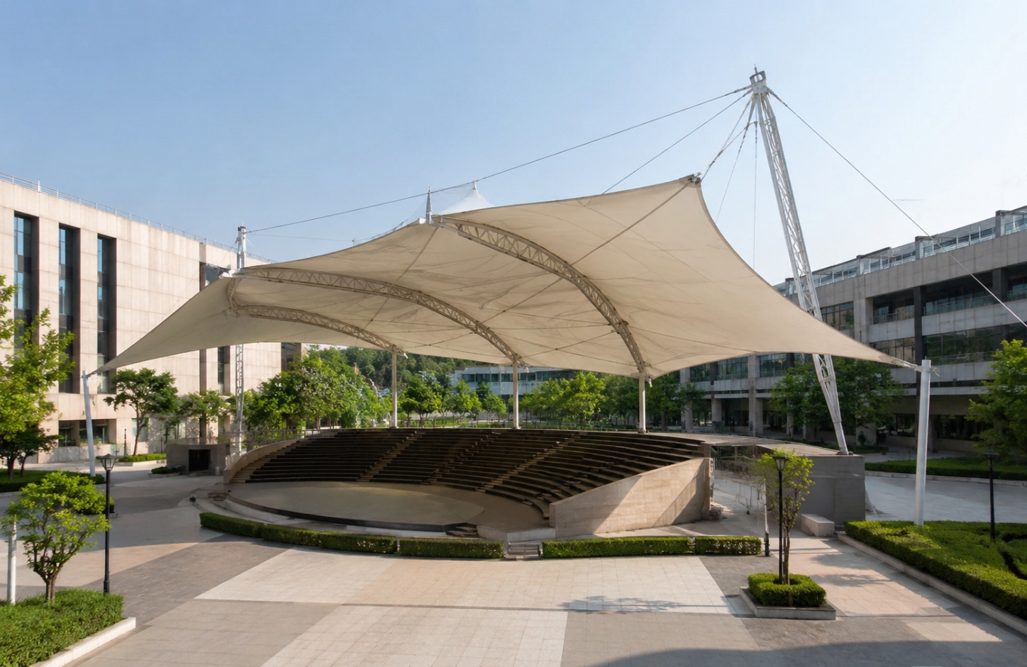 Auditorium and stadium tensile structure sheds Institutional Event Spaces-2