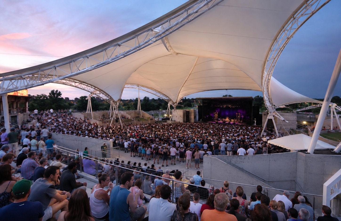 Auditorium and stadium tensile structure sheds Sports & Public Venues-1