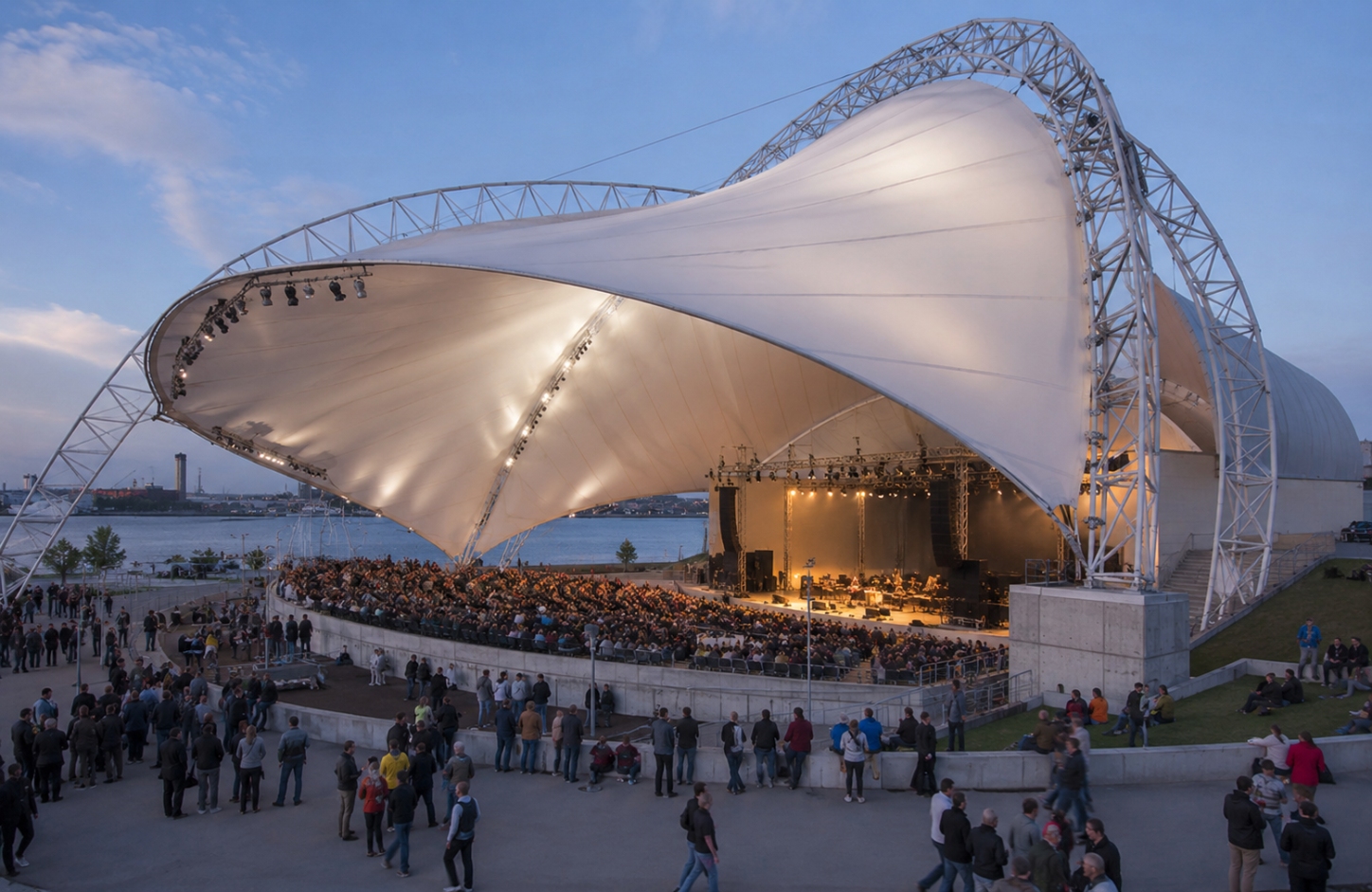 Auditorium and stadium tensile structure sheds Sports & Public Venues-2