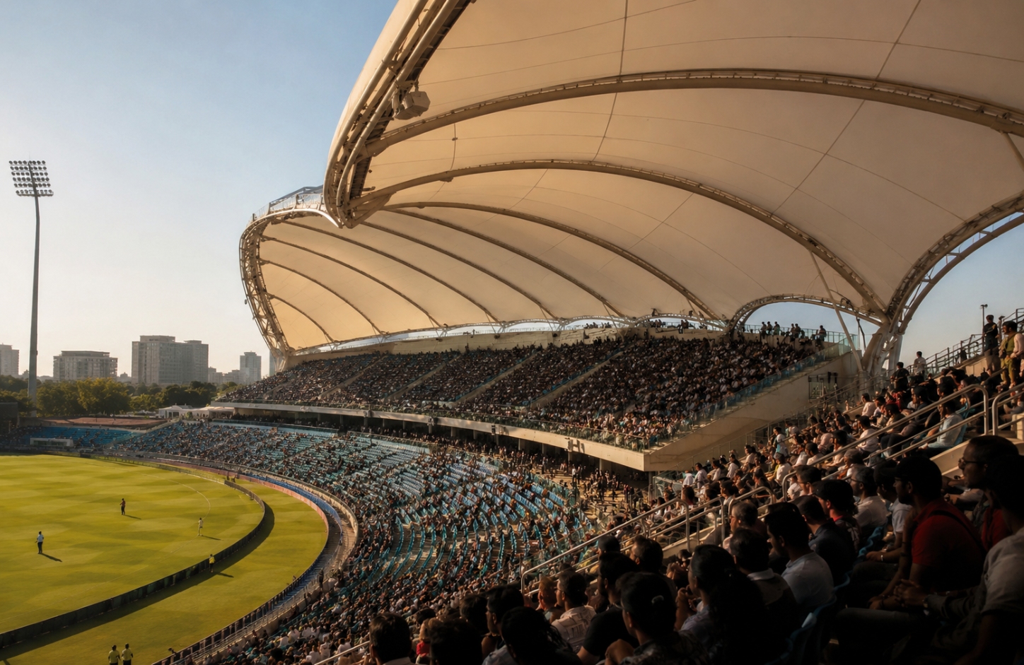 Auditorium and stadium tensile structure sheds Stadium Seating Areas-12