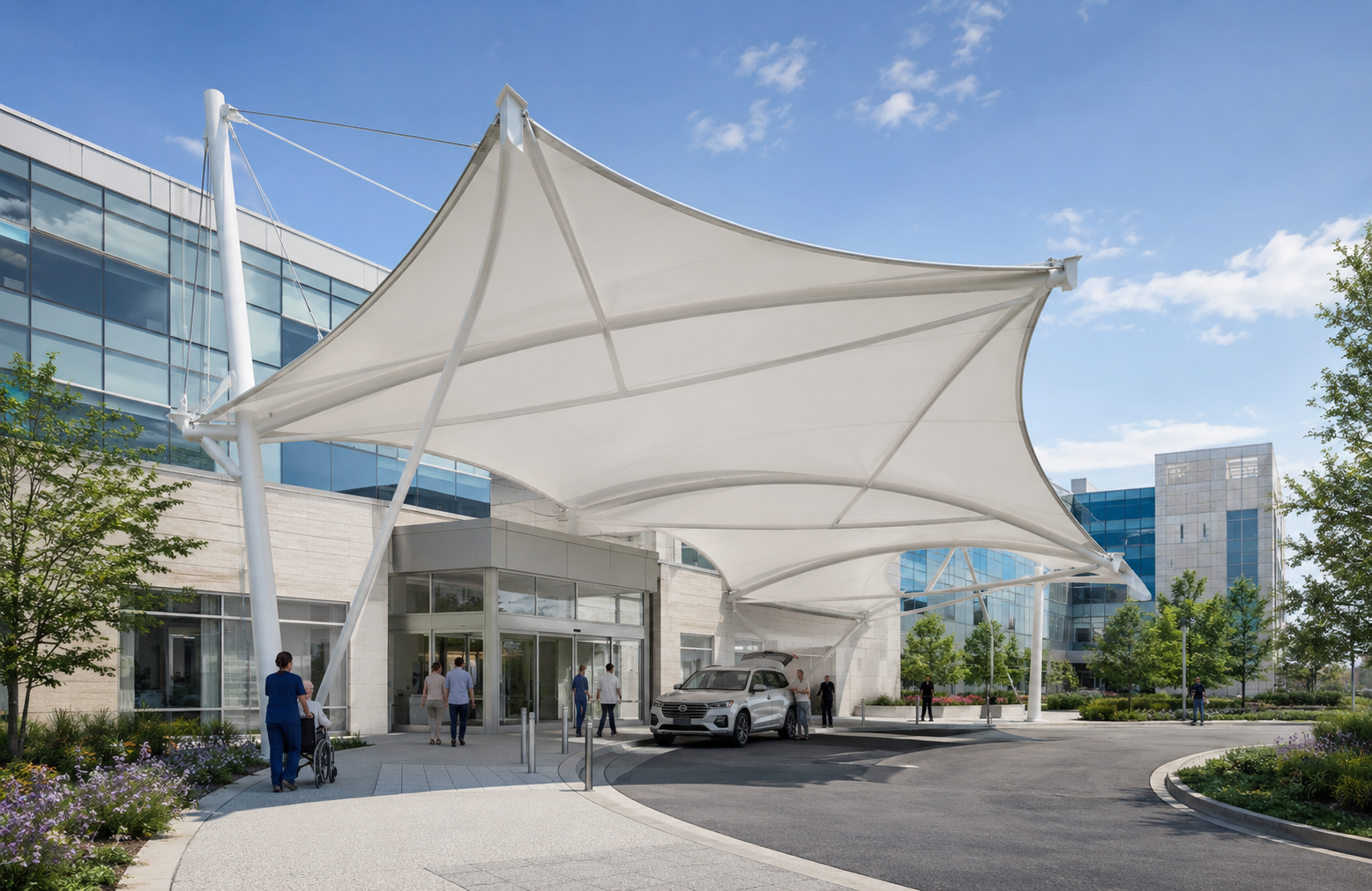 Entrance canopy Hotels, Hospitals & Institutions-2