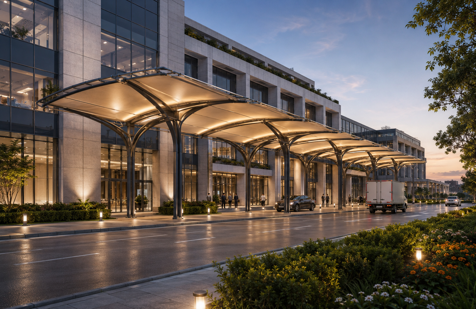 Entrance canopy Offices & Commercial Buildings-1