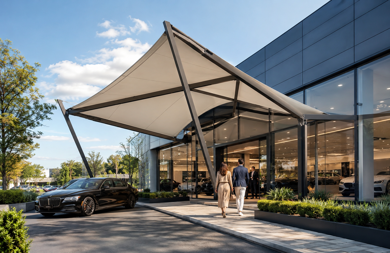 Entrance canopy Showrooms & Retail Fronts-3