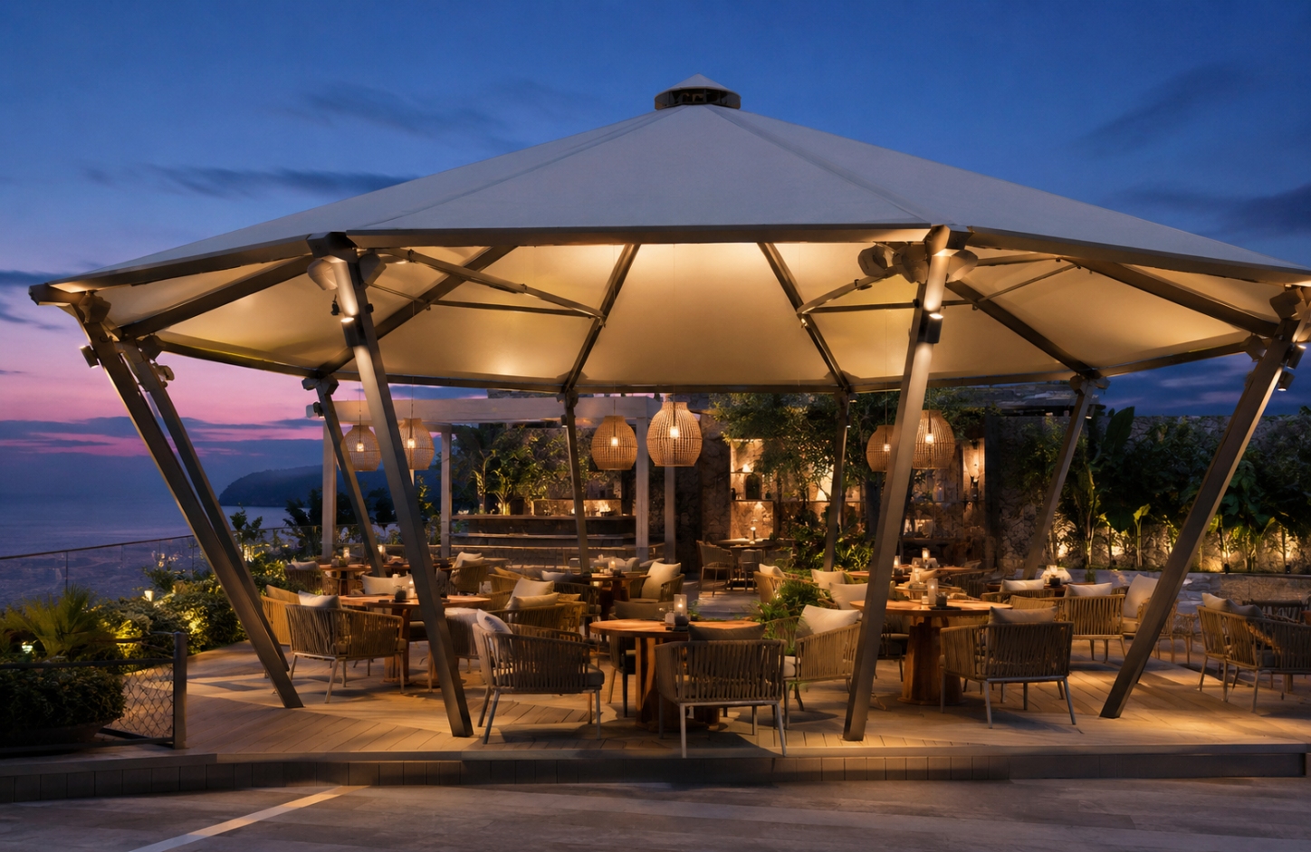 Gazebo structures APPLICATIONS Cafés & Outdoor Venues-1