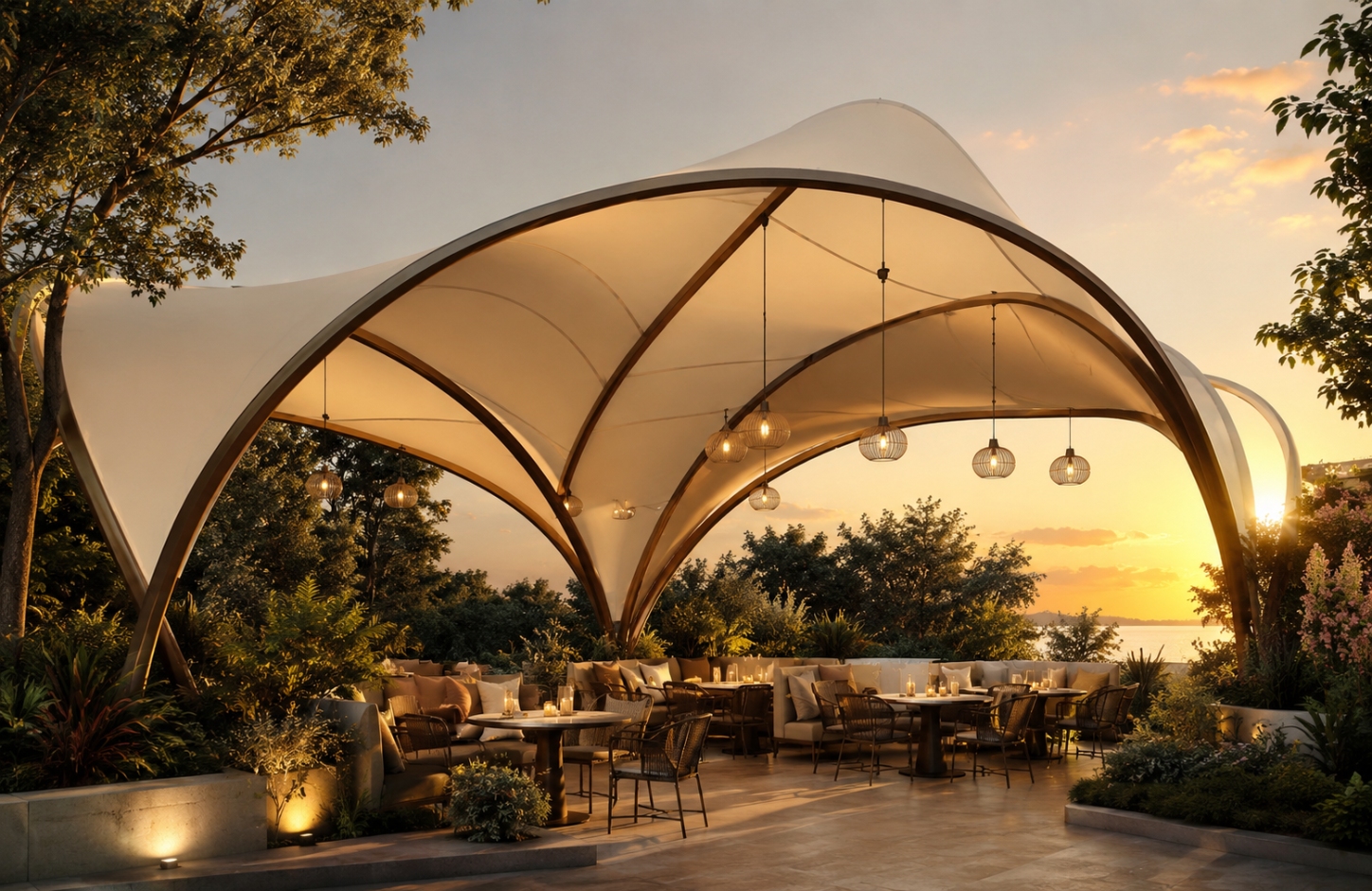 Gazebo structures APPLICATIONS Cafés & Outdoor Venues-2