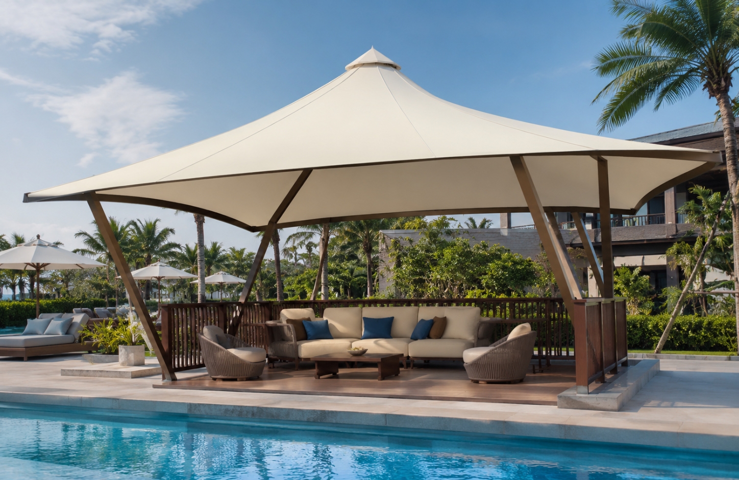 Gazebo structures APPLICATIONS Poolside Areas-2