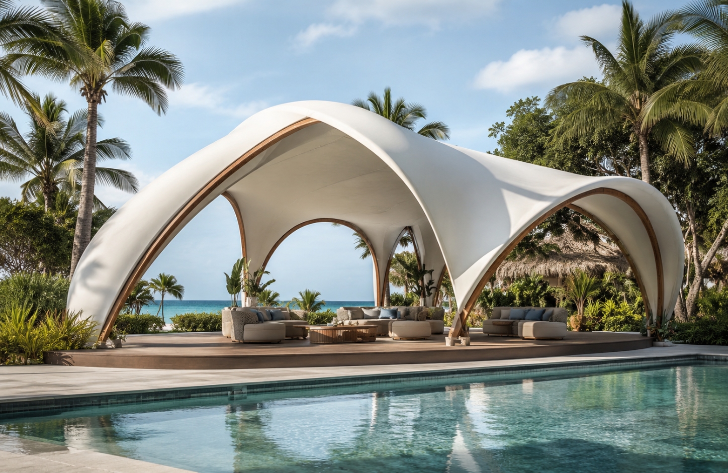 Gazebo structures APPLICATIONS Poolside Areas-3