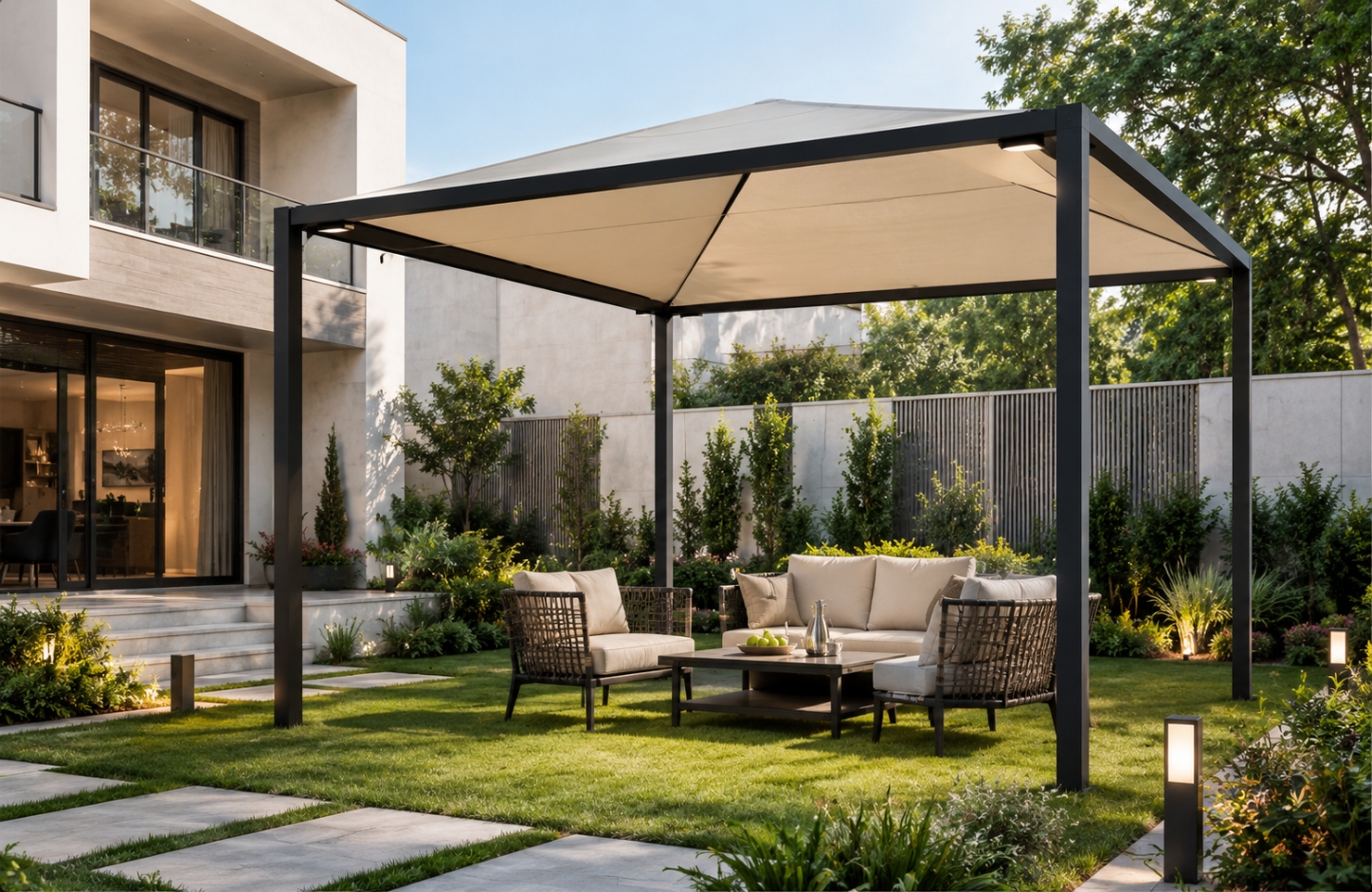 Gazebo structures APPLICATIONS Residential Gardens-1