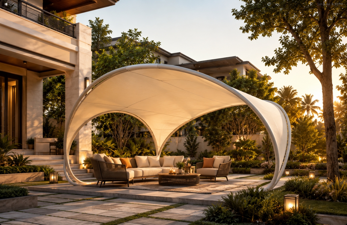 Gazebo structures APPLICATIONS Residential Gardens-2