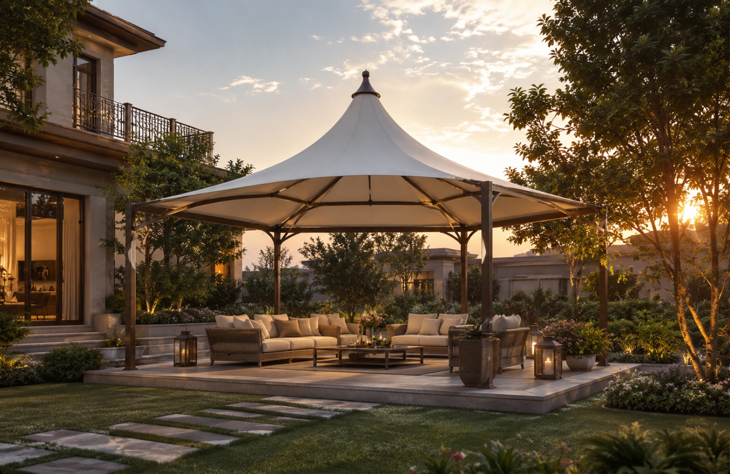 Gazebo structures APPLICATIONS Residential Gardens-3