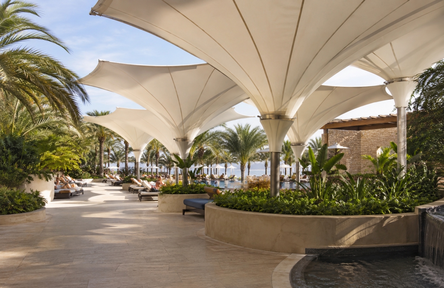 Inverted Umbrella Tensile Structure Commercial & Hospitality Sites-3