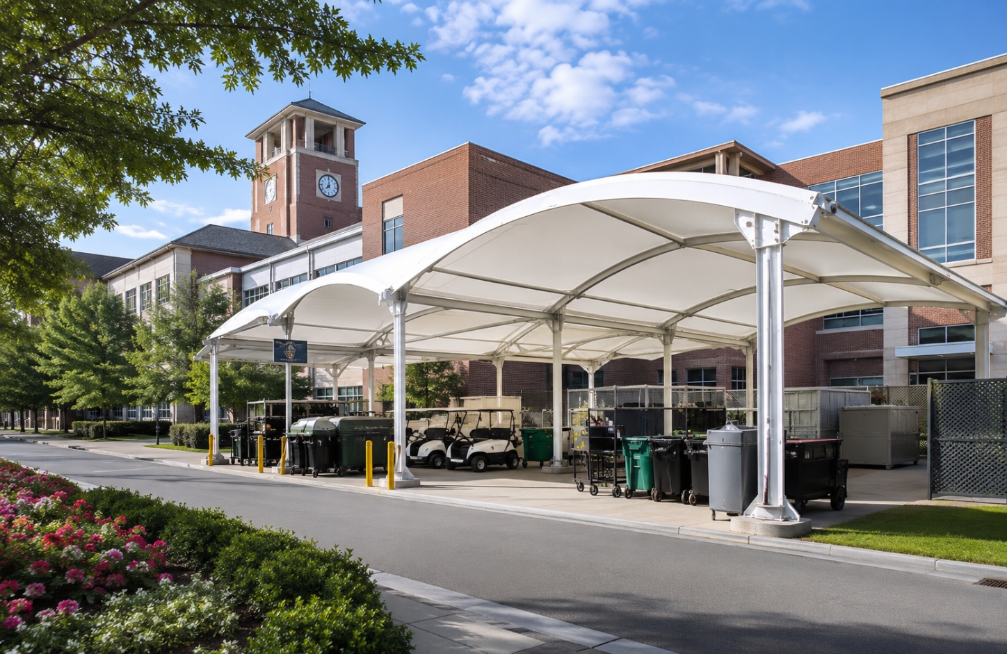 Modular tensile structure sheds APPLICATIONS Institutional Campuses-1