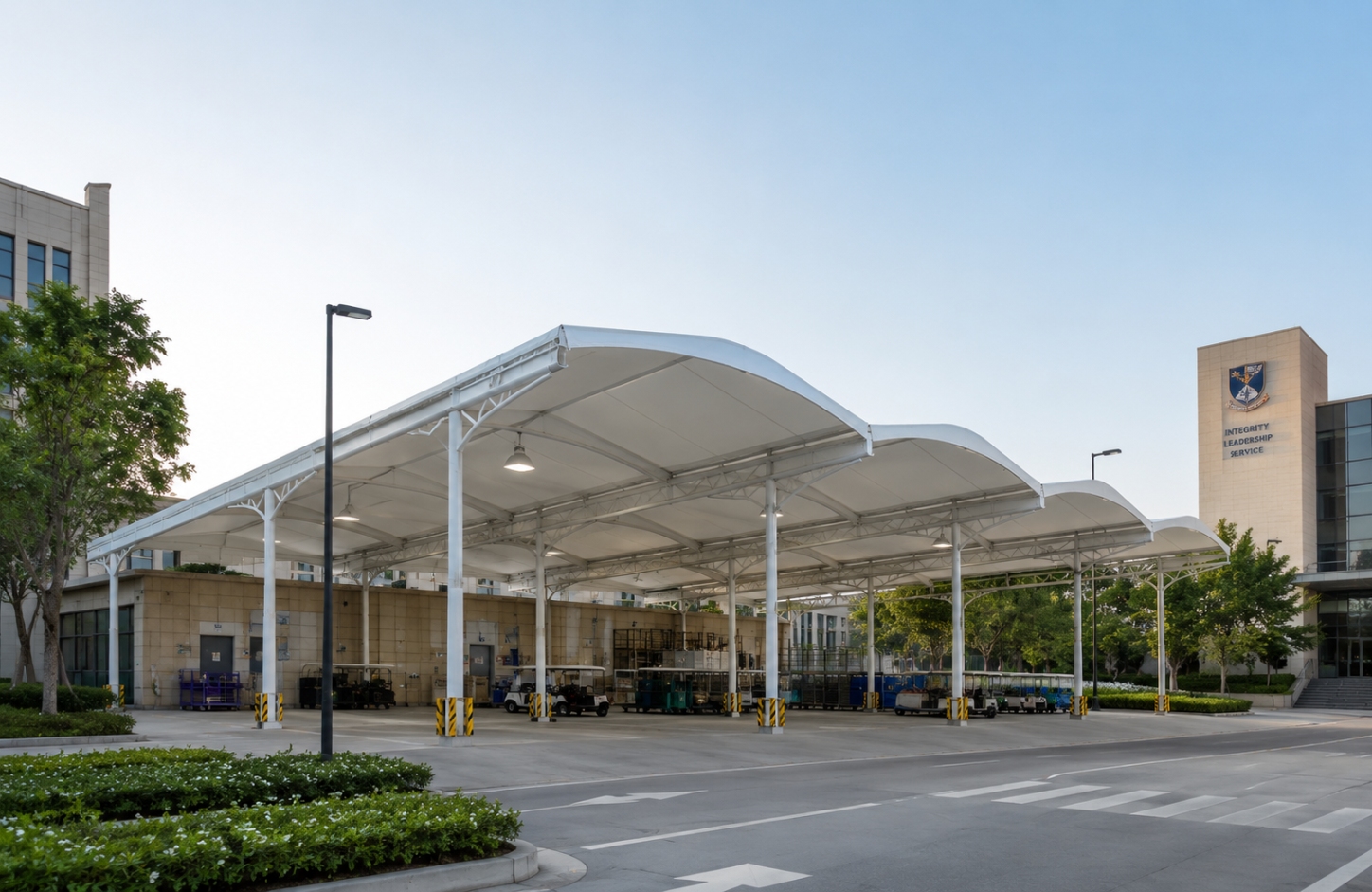 Modular tensile structure sheds APPLICATIONS Institutional Campuses-2