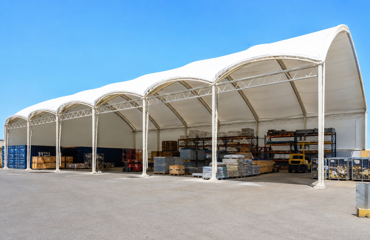 Modular tensile structure sheds APPLICATIONS Utility & Storage Areas-2