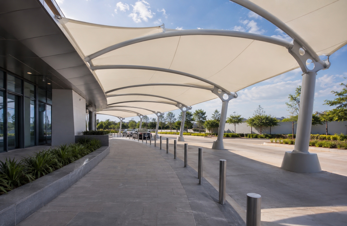 Outdoor tensile structures APPLICATIONS Commercial Premises-2