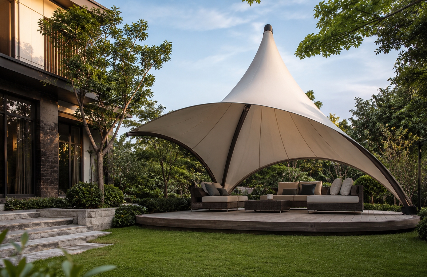 Outdoor tensile structures APPLICATIONS Commercial Premises-2