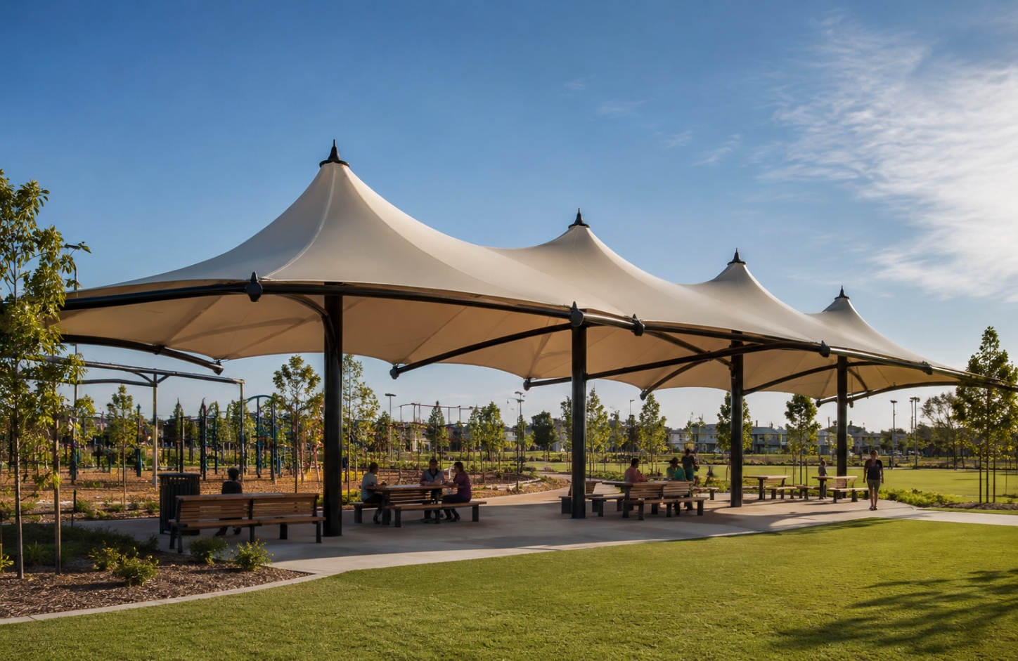 Outdoor tensile structures APPLICATIONS Public & Recreational Areas-1