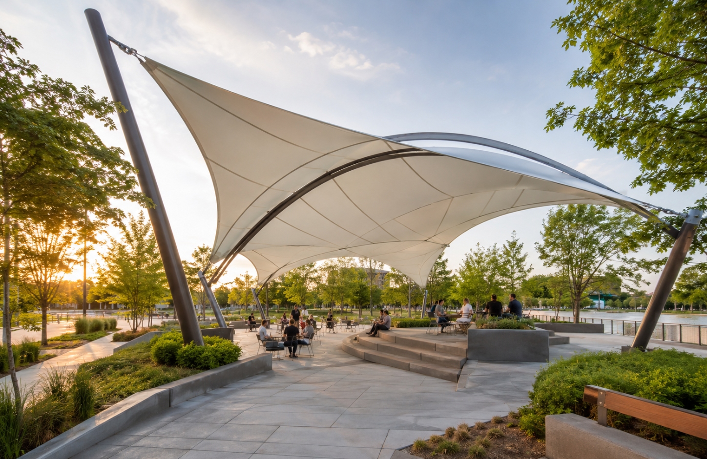 Outdoor tensile structures APPLICATIONS Public & Recreational Areas-2