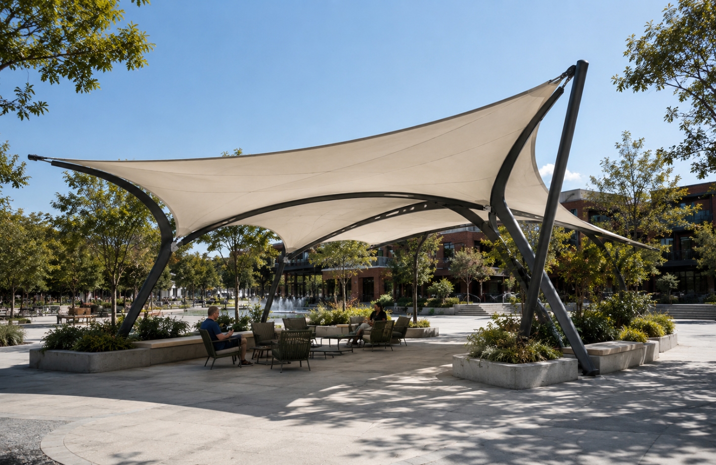 Outdoor tensile structures APPLICATIONS Public & Recreational Areas-3