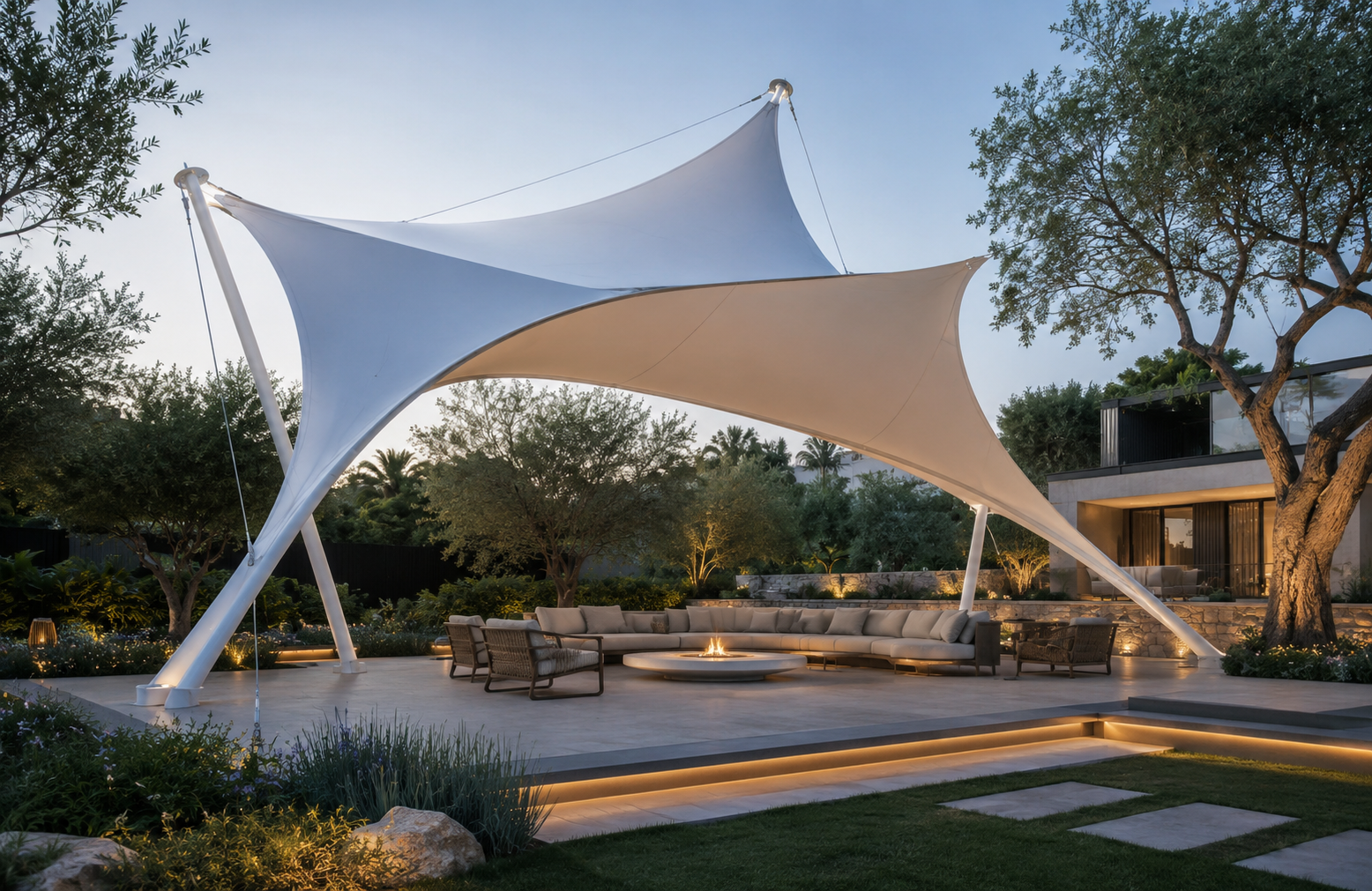 Outdoor tensile structures APPLICATIONS Residential Outdoor Areas-2