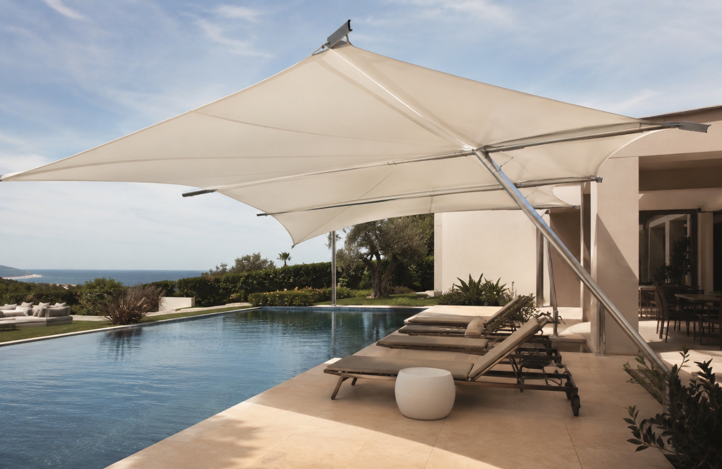 PVC tensile fabric APPLICATIONS Poolside & Leisure Spaces-1