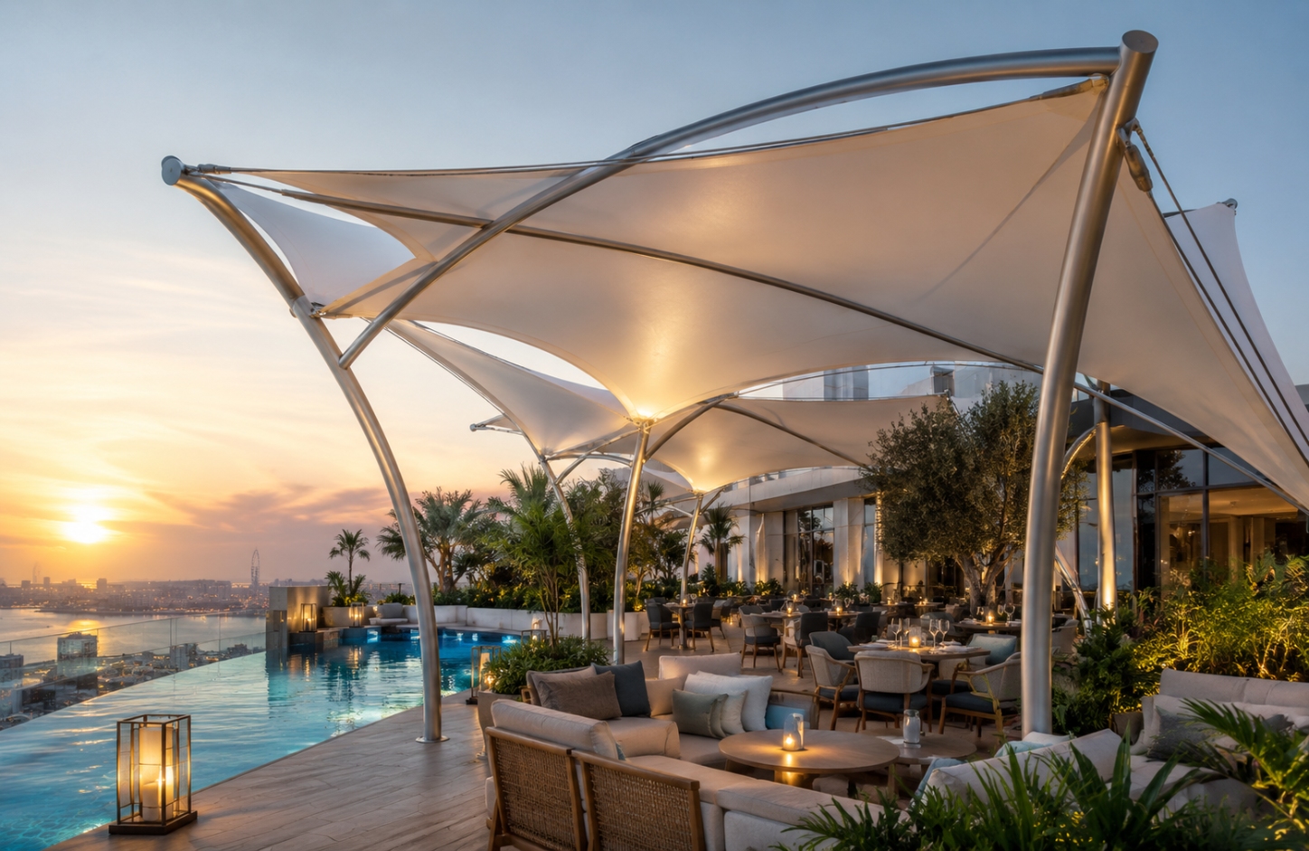 Rooftop tensile covers Hospitality Rooftops-3