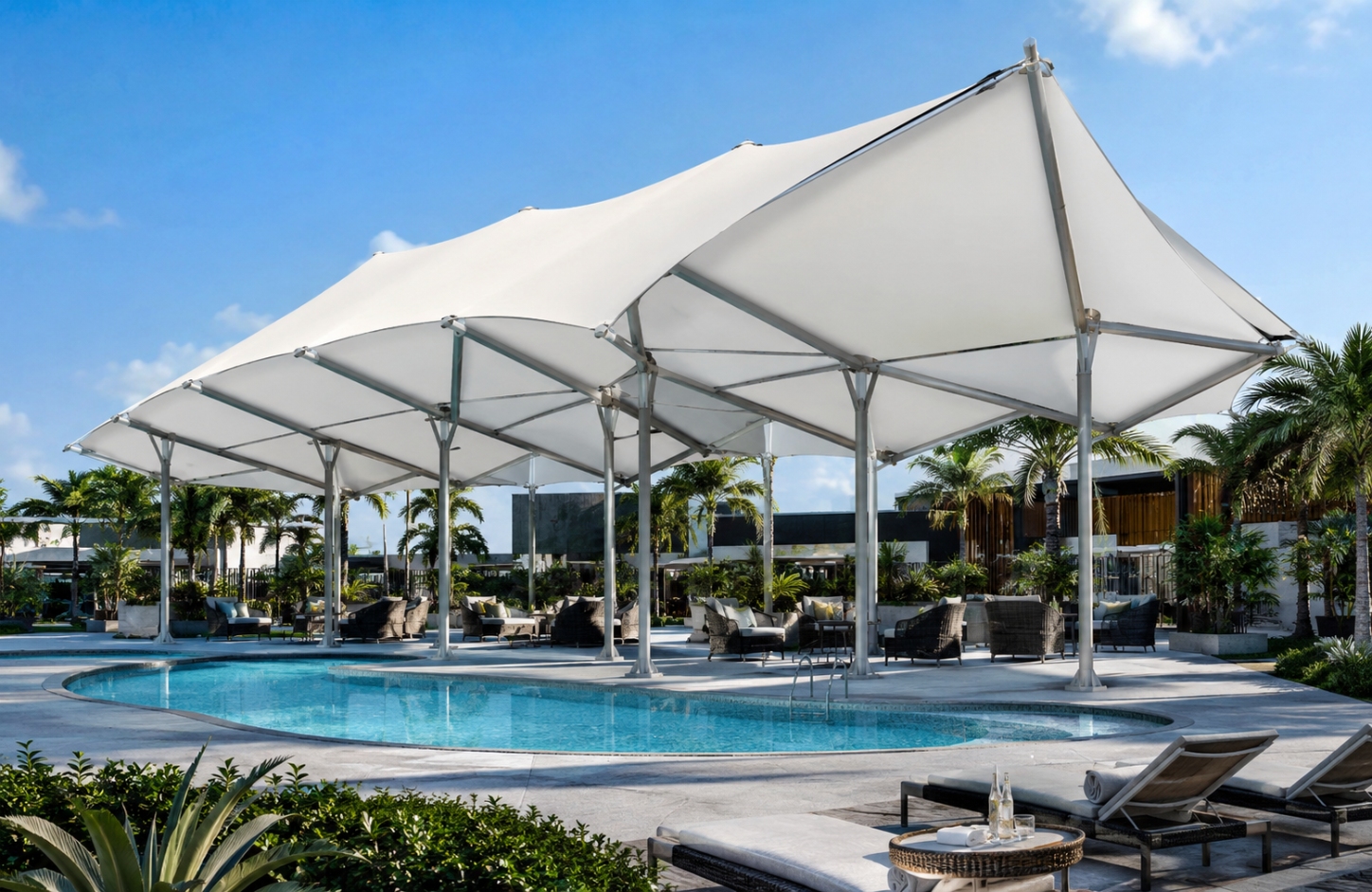 SWIMMING POOL TENSILE COVERS Clubs & Recreational Spaces-2