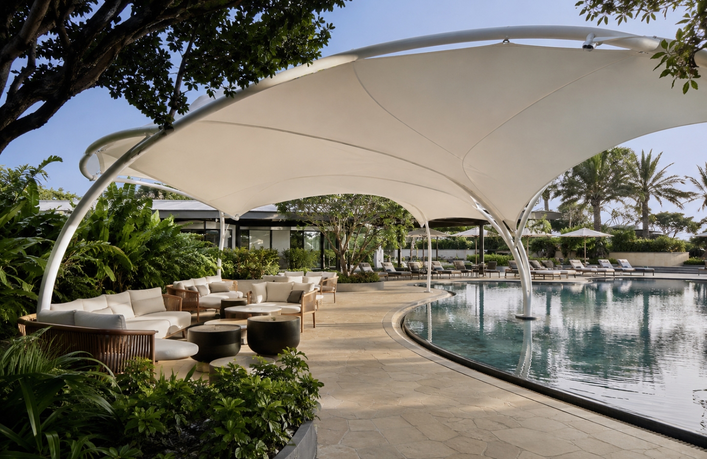 SWIMMING POOL TENSILE COVERS Clubs & Recreational Spaces-3