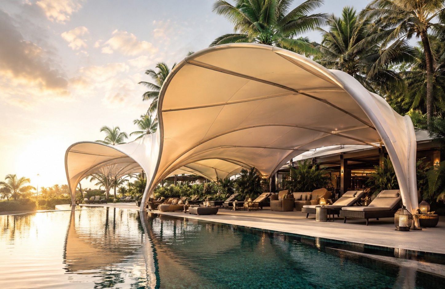 SWIMMING POOL TENSILE COVERS Hotels & Resorts-3
