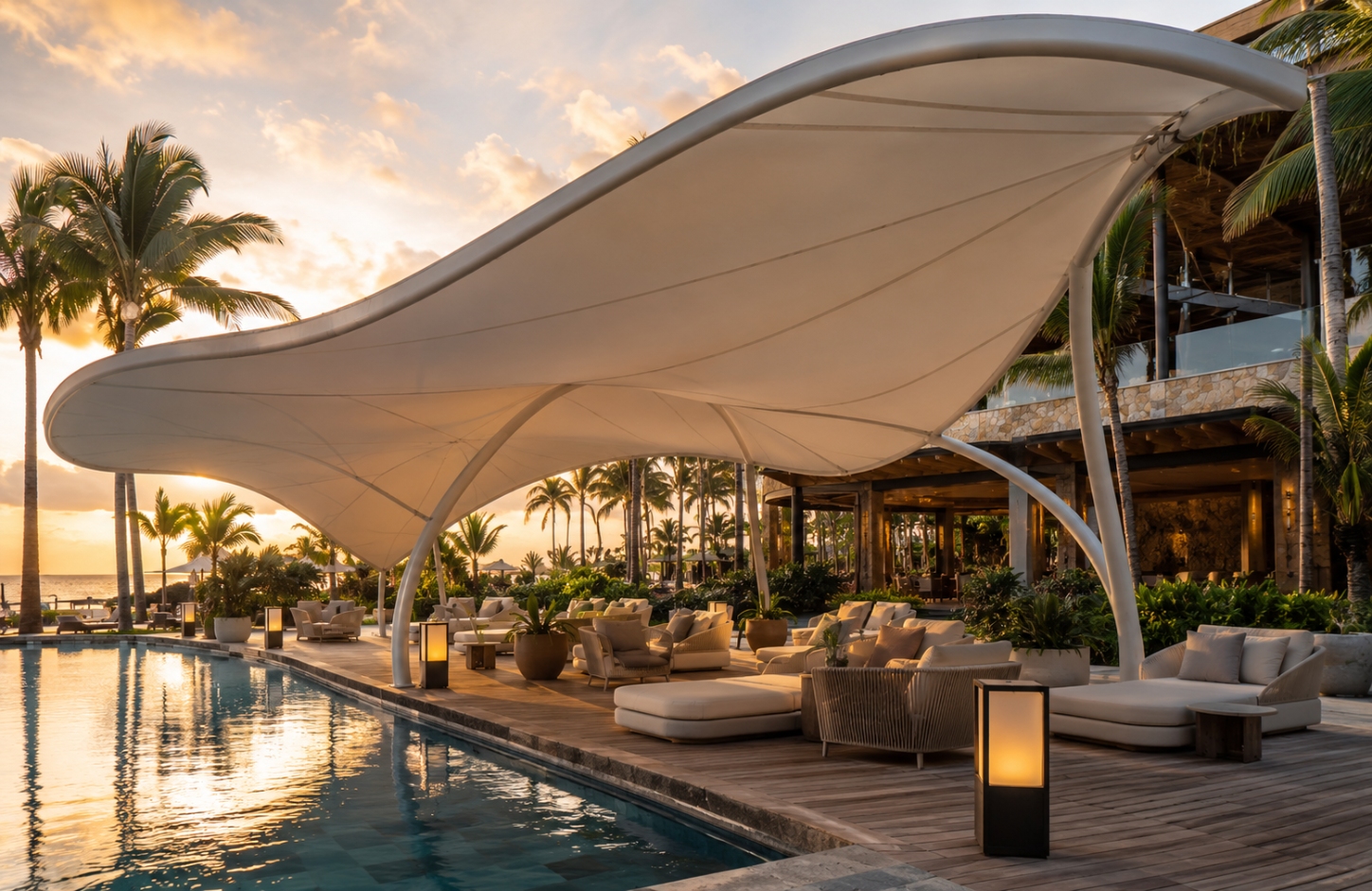 SWIMMING POOL TENSILE COVERSHospitality Properties-2