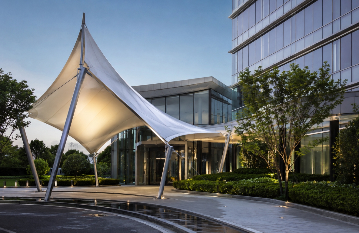 Tensile membrane structures APPLICATIONS Commercial Spaces-3