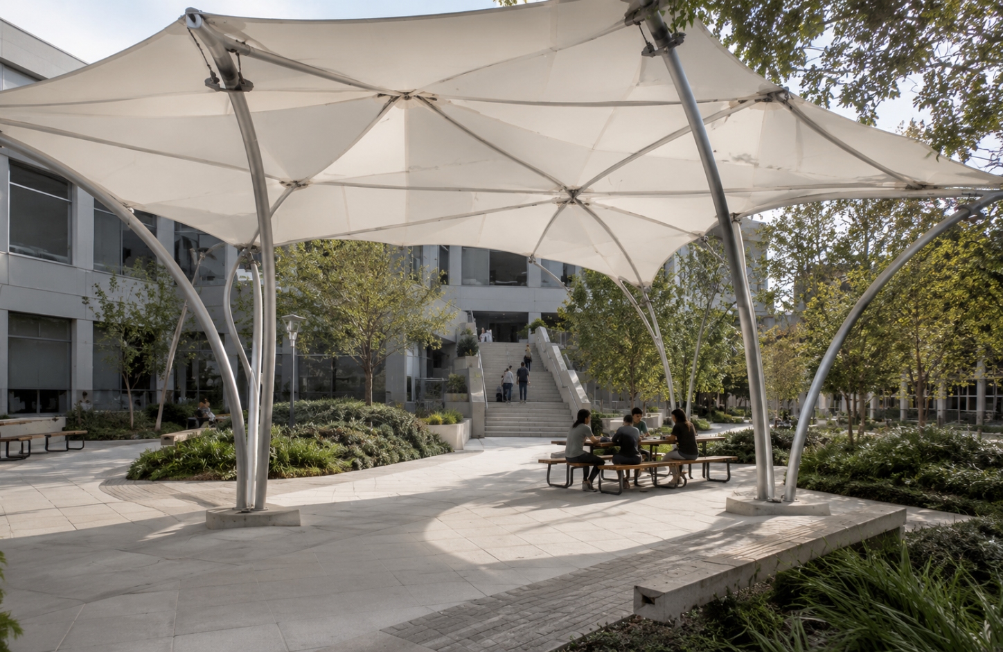 Tensile membrane structures APPLICATIONS Institutional & Public Areas-1
